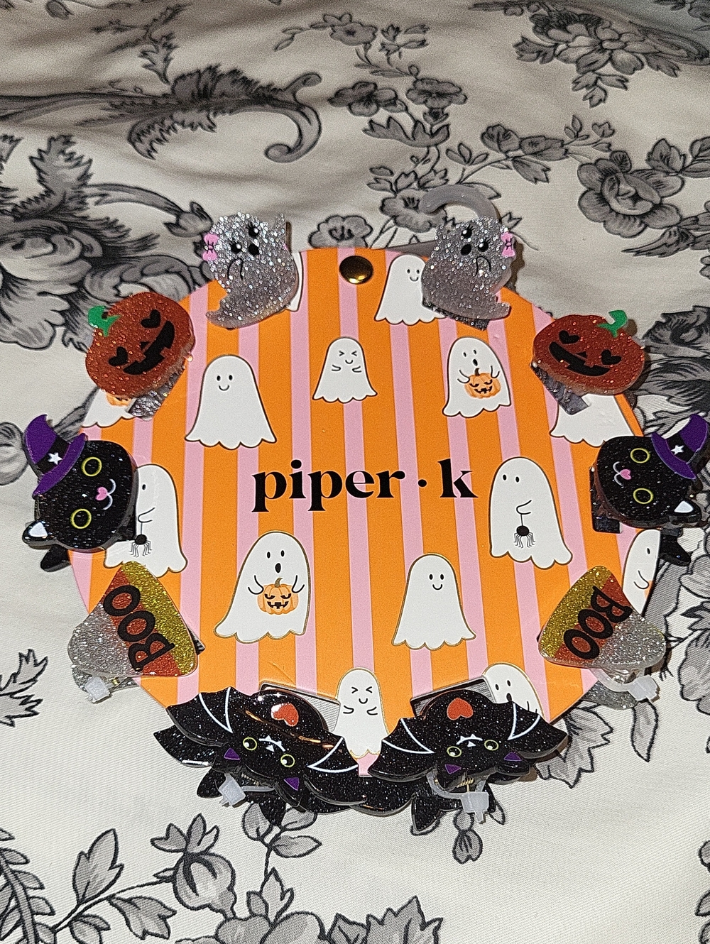 Halloween hairclips ghost bat Jack o'lantern